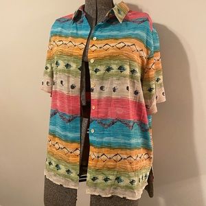 Vintage Button-Down in Tropical Colour Scheme